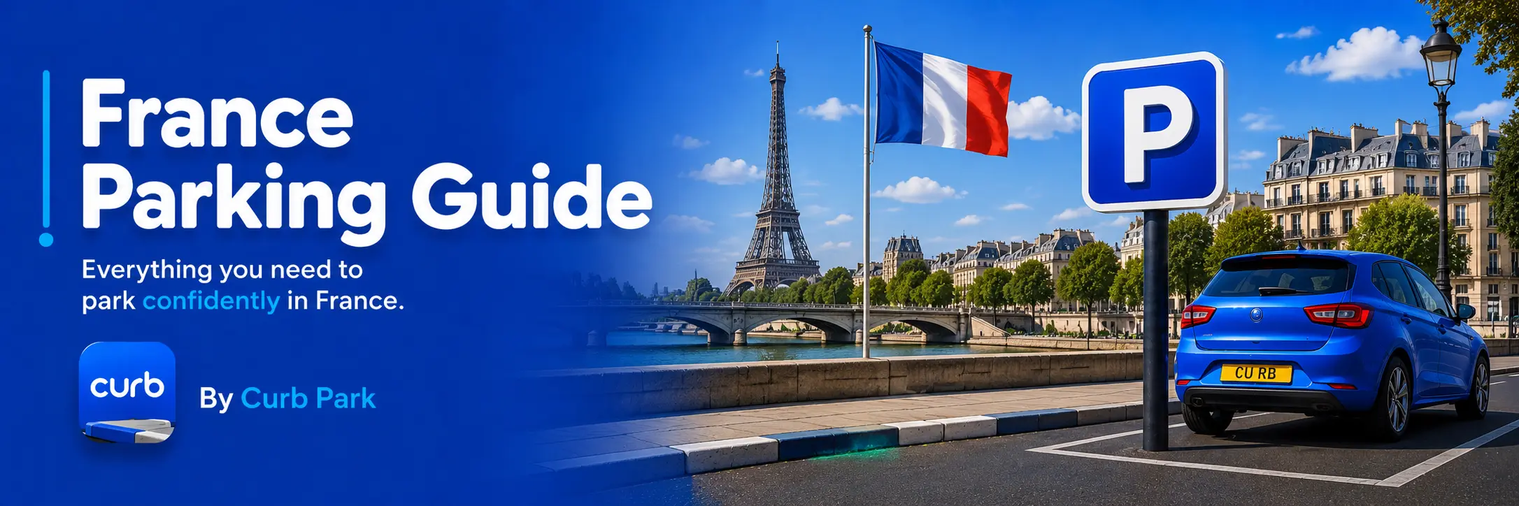 France parking guide - blue lines and parking zones