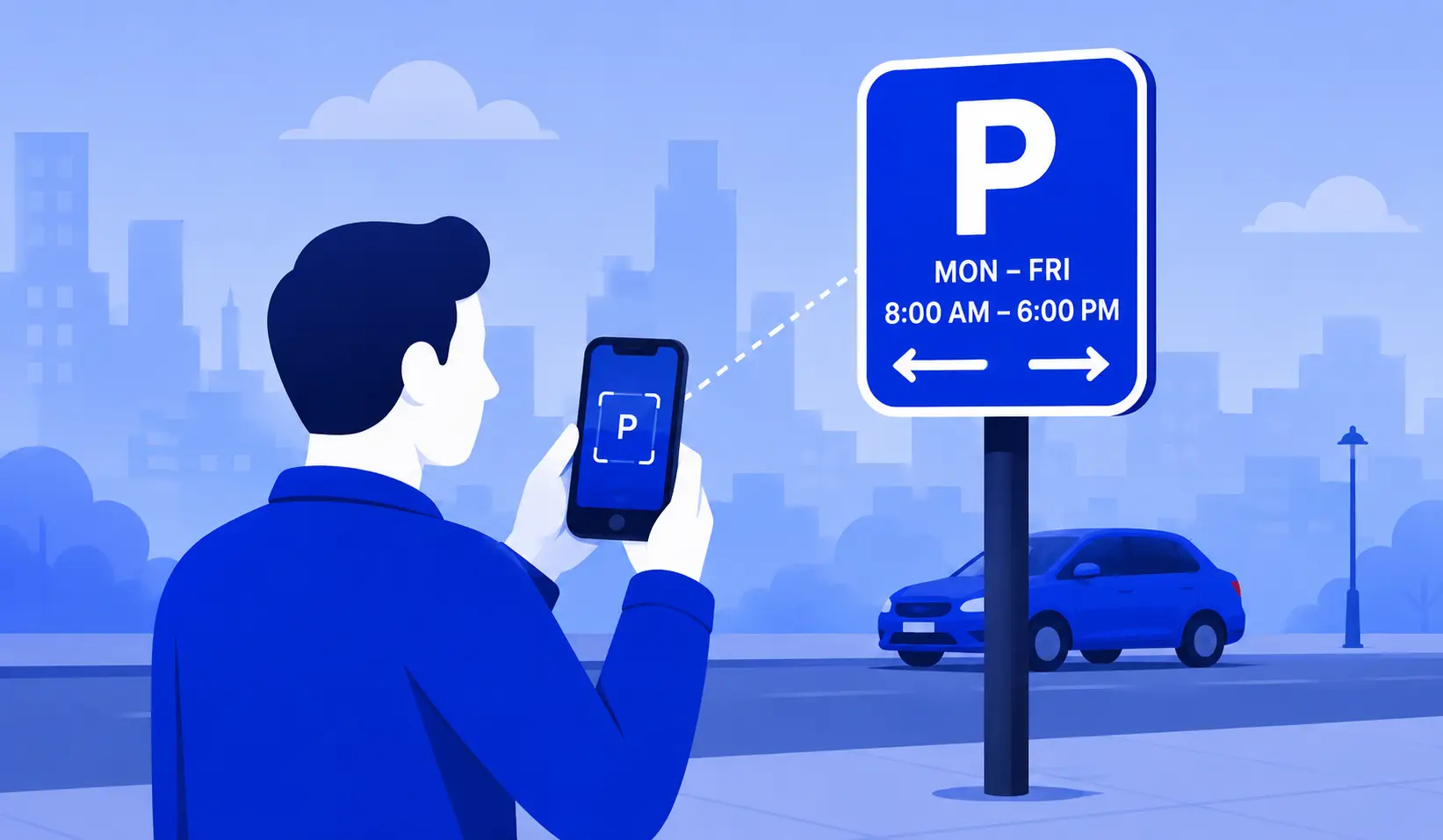 Step 1: Scan parking sign