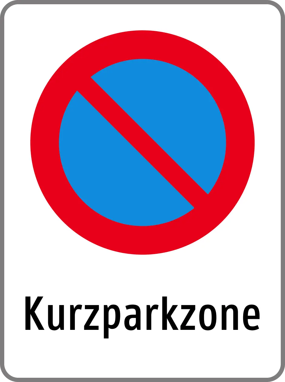 Austria Kurzparkzone beginning sign