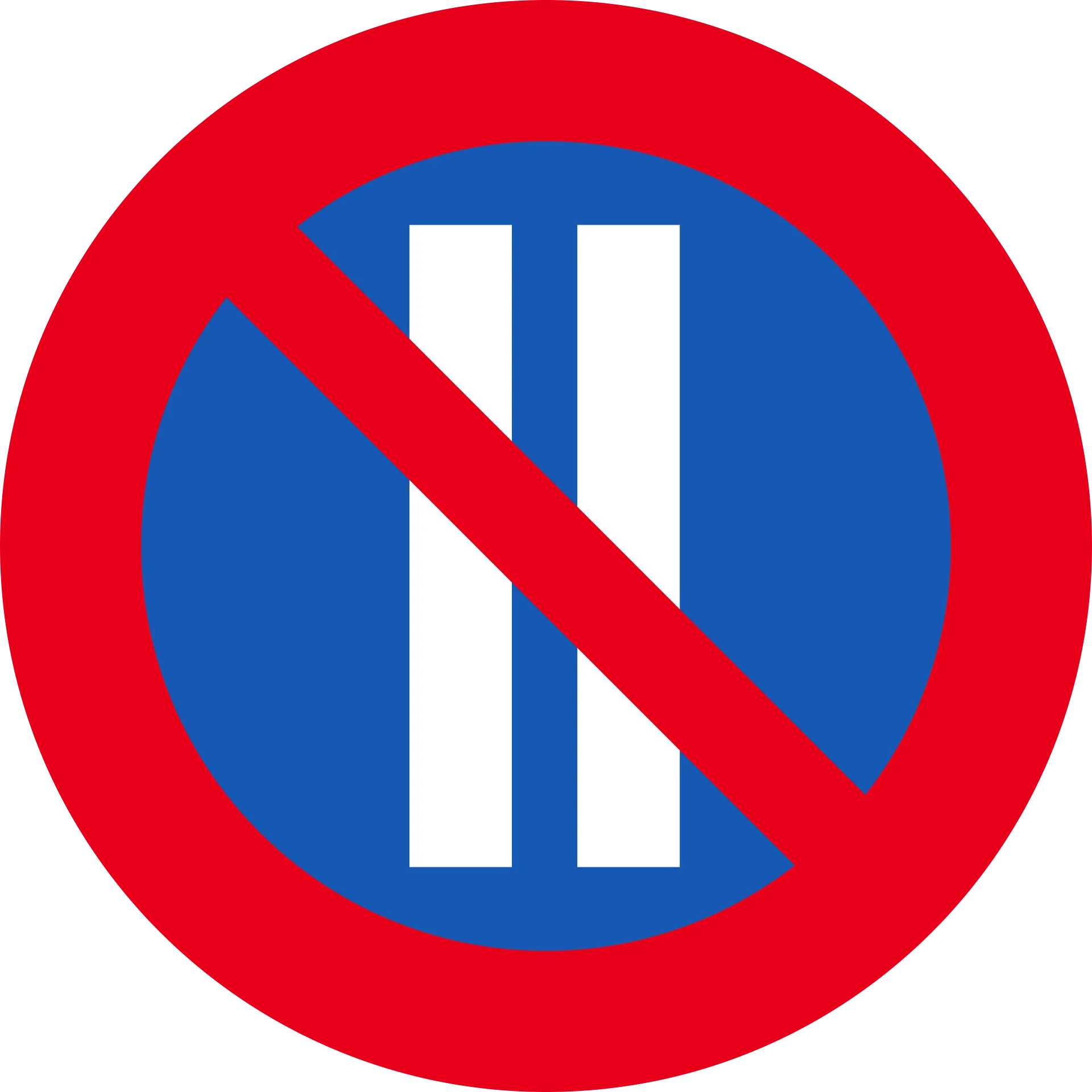 Austria no parking on even days sign