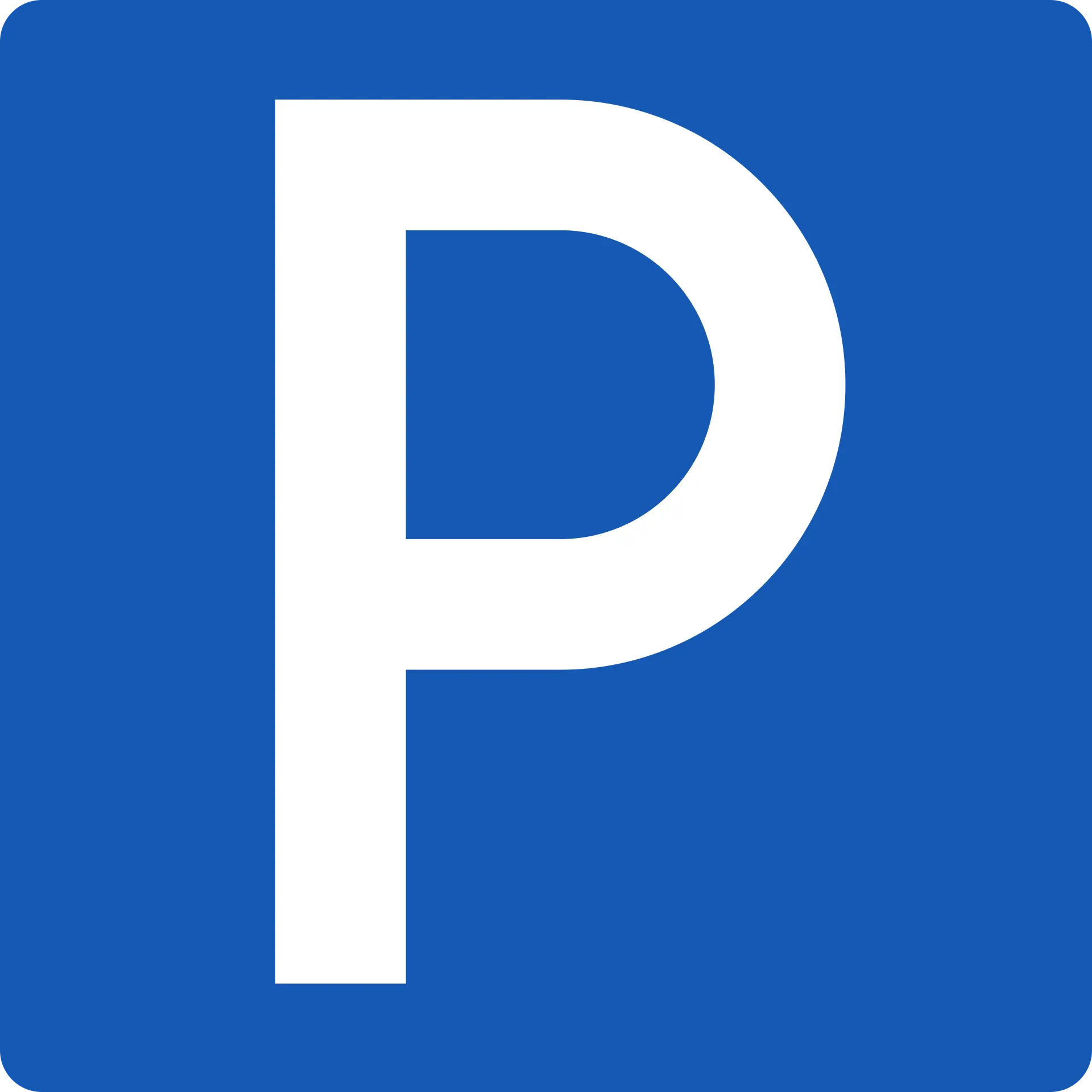 Austria parking lane sign