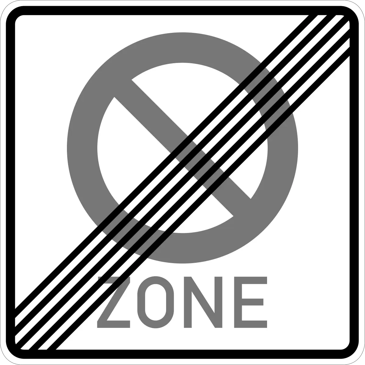 End of restricted zone
