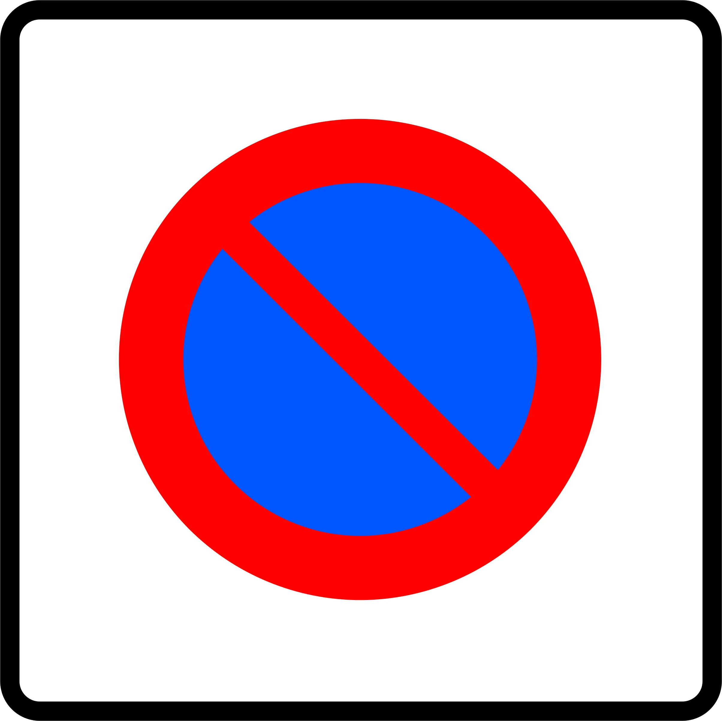 Restricted parking zone sign