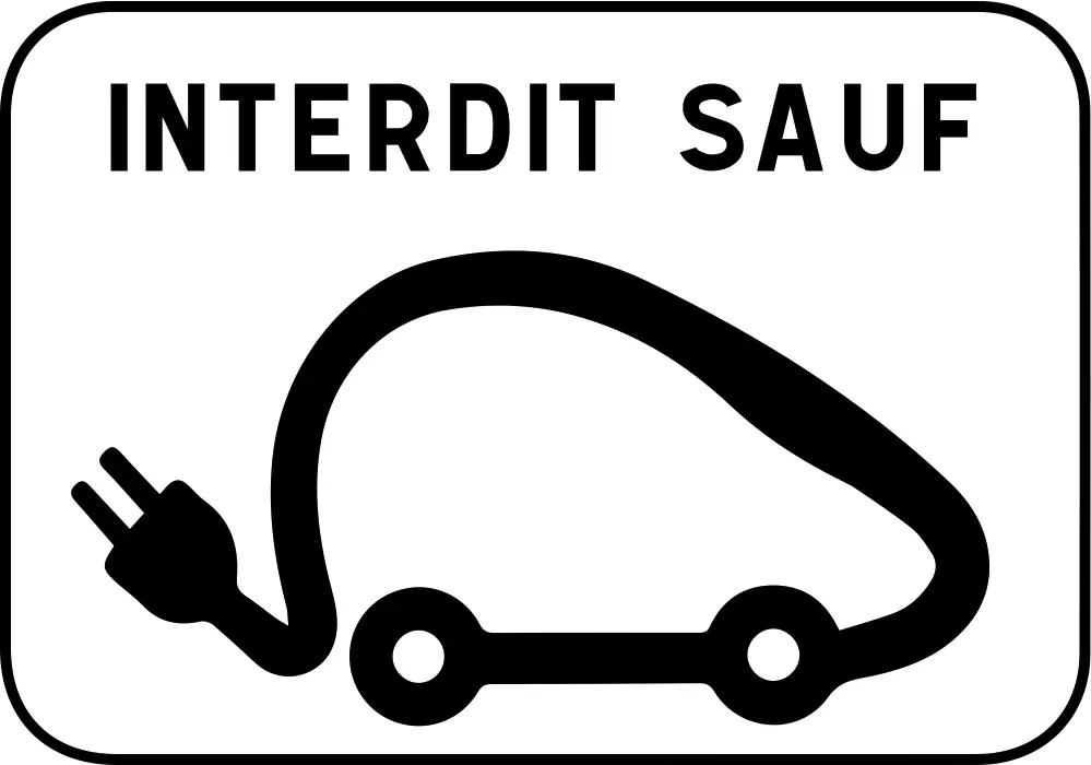 Electric vehicle parking only