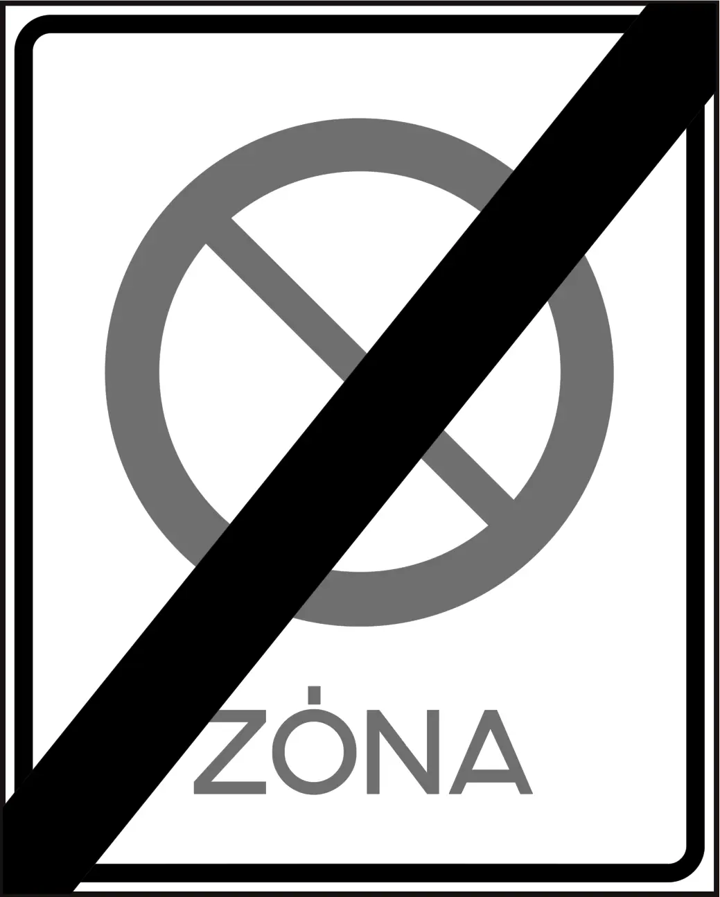 End of no parking zone