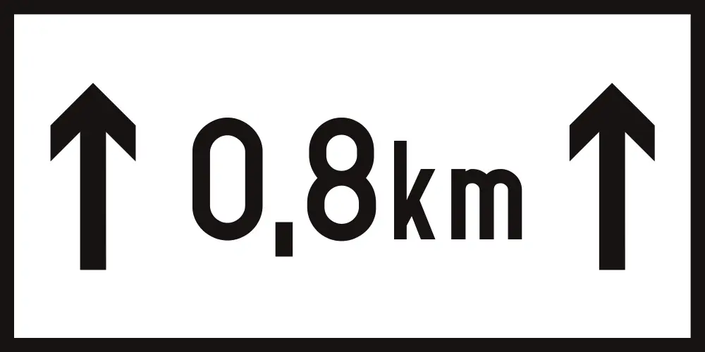 Length while sign is enforced marker