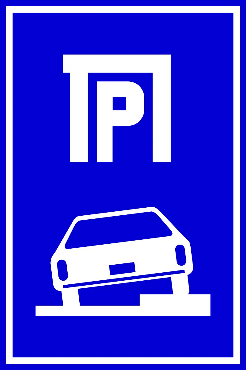 Parking on sidewalk for vehicles up to 2,200 kg