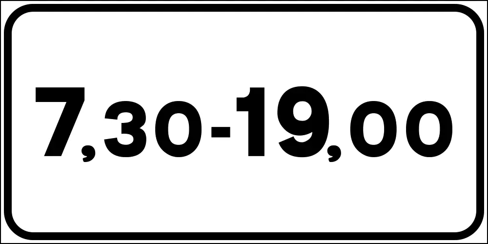 Specific time window sign