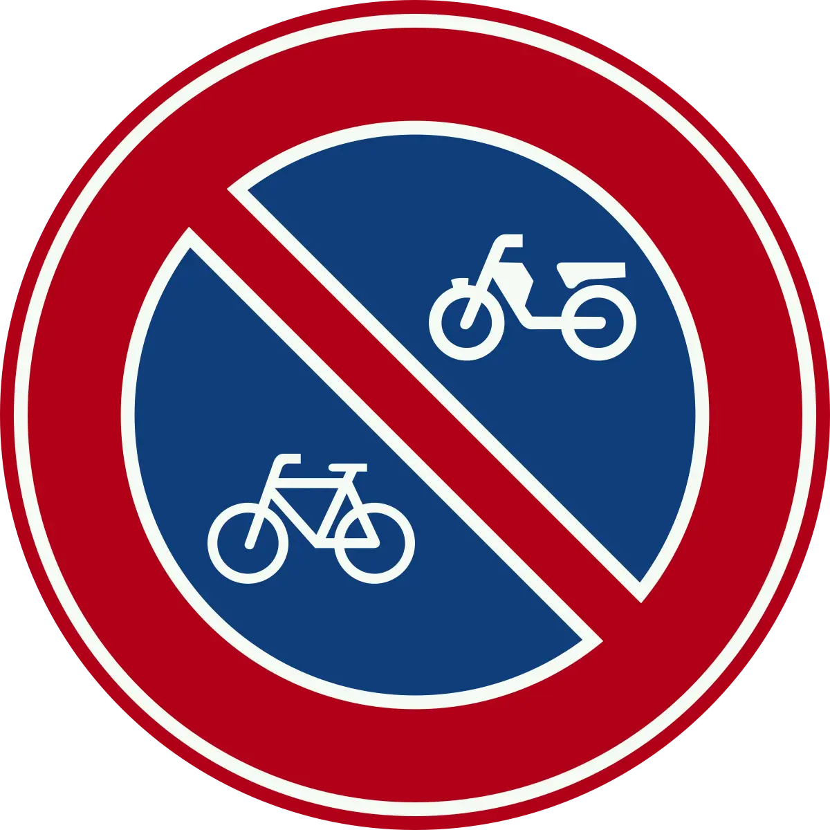 No parking for bicycles or mopeds sign