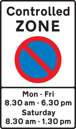 Controlled Parking Zone sign