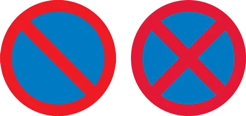 No waiting and no stopping signs