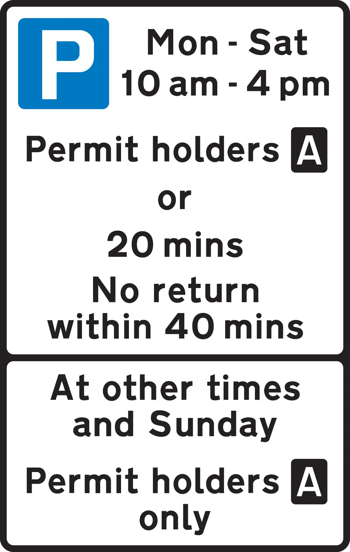 Permit holders only sign